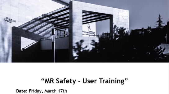 MR Safety – User Training